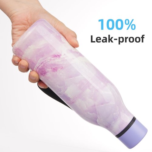Insulated Water Bottle with Strap,18 oz Double Wall Stainless Steel Vacuum Bottles Metal Water Flask,Dawn