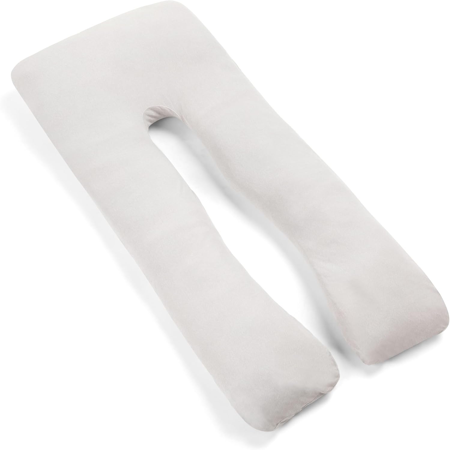 Regalo Premium U-Shaped Pregnancy Pillow - Ultra Soft Full Body Support for Sleeping & Feeding | Grey Removable Cover