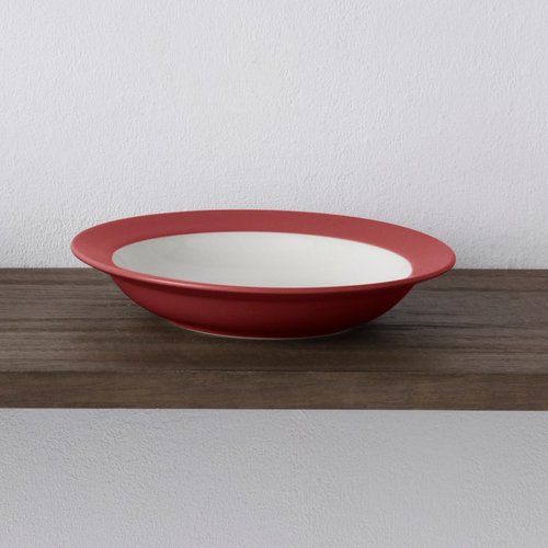 Noritake Colorwave Rim Soup/Pasta Bowl, Raspberry, Set of 4