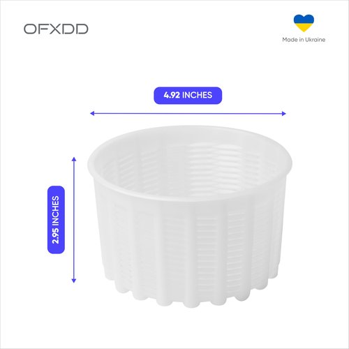 OFXDD Cheese Mold for Cheese Making - Cheese Molds 2 Pcs - Plastic Ricotta Basket 20 oz - Cheese Form Mold for Feta, Camembert, Ricotta
