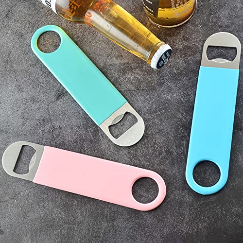 KTOJOY 3 Pack Heavy Duty Stainless Steel Flat Bottle Openers – 7-Inch Beer & Soda Opener Set