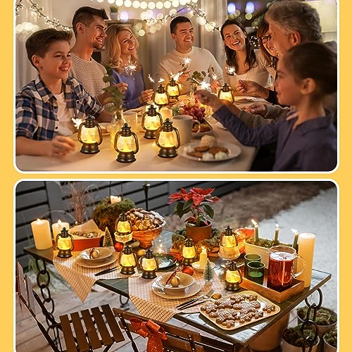 Mini Lanterns Bulk Set - 36 Black 4-Inch Decorative Candle Lanterns for Home & Party
