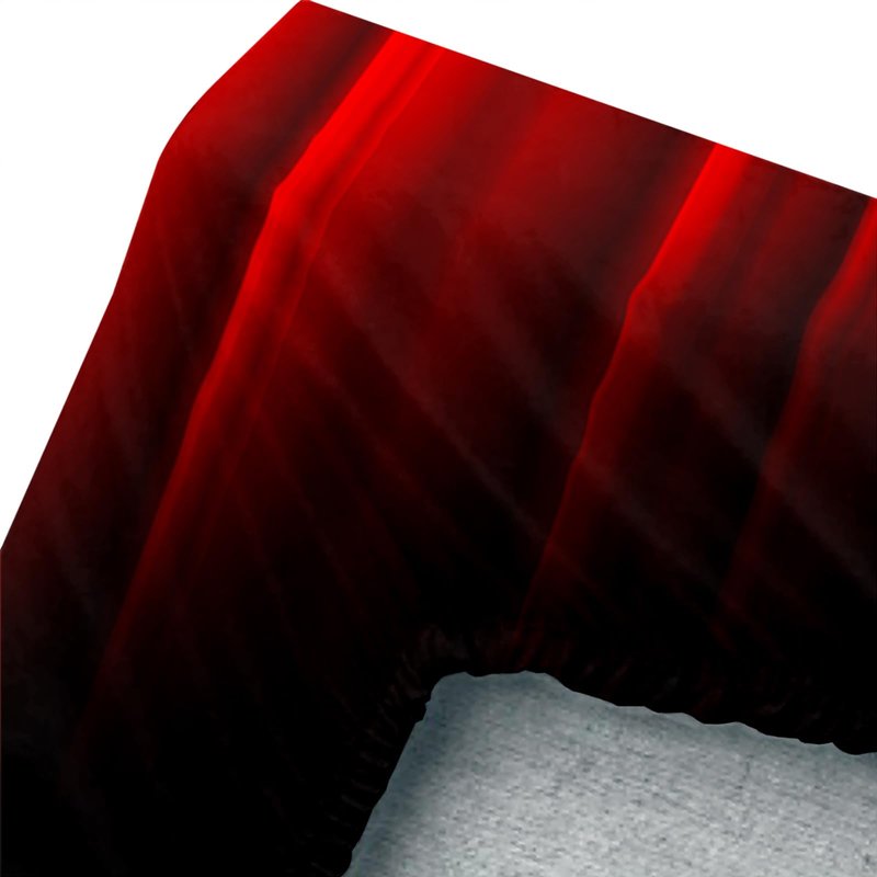 Axolotl Red and Black Sheet Set Twin Size, Abstract Ombre Decor Bed Sheets, Metallic Modern Sheets for Adults Men Women - 1 Flat Sheet, 1 Fitted Sheet, 2 Pillowcases