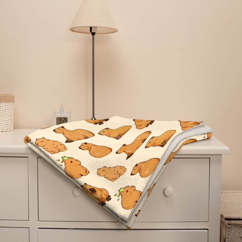 Capybaras Blanket Gift for Girls Boys Kids-40x50 Inches Soft Flannel Blankets Cutes Capybara Cozy Throws Blanket for Women Men, Capybaras Blanket Decor for Couch Sofa Bedroom
