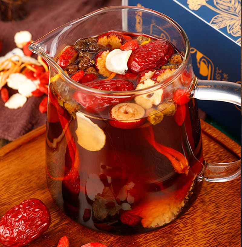 Ginseng Nine Treasure Tea, Ginseng And Wolfberry Tea, Red Date Mulberry Tea, 12bags Kidney Herbal Tea For Men Woman (2)