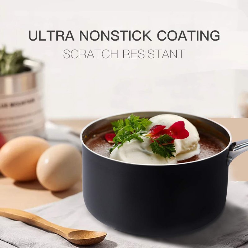 MICHELANGELO 2 Quart + 3 Quart Saucepan Set with Lid, Ultra Nonstick Coppper Sauce Pan with Lid, Small Pot with Lid, Ceramic Nonstick Saucepan Set, Small Sauce Pot, Copper Pot, Ceramic Sauce Pan Set