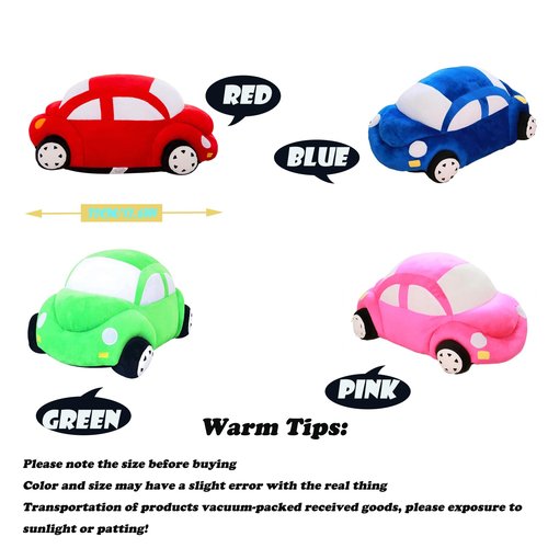 CHELEI2019 12.6" Car Stuffed Animal,Blue Car Shaped Plush Toy,Gifts for Boys,Kids