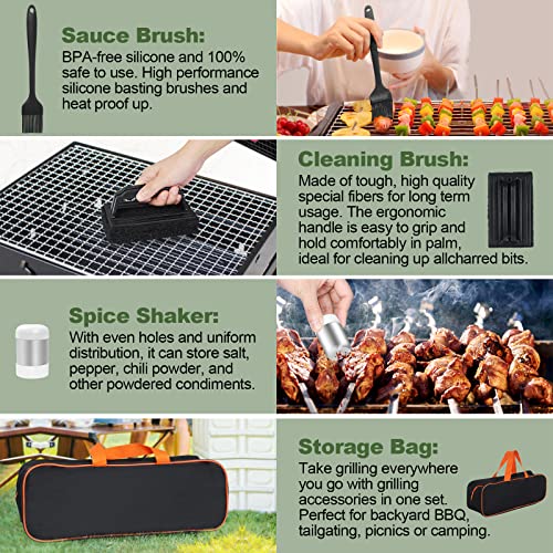 35-Piece Flat Top Griddle Accessories Kit - Stainless Steel BBQ Tool Set