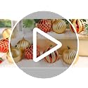 Christmas Tree Ornaments Set - 30 Red & Gold Shatterproof Balls 60mm