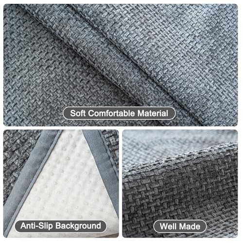 Anti-Slip Waterproof Sofa Arm Covers - 2 Pack (Dark Gray, 24" x 20")