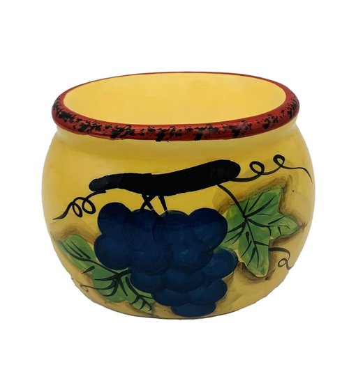 ACK Tuscany Sonoma Grape Scouring Brillo Pad Holder, Ceramic Hand Painted Sponge Holder for Kitchen Sink, Kitchen Décor