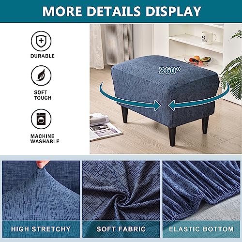 Stretch Ottoman Cover for Rectangular Footrest - Large Size