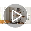 Rustic Brown Floating Wall Shelves, 15.7-Inch Wood Display Ledges - Set of 2
