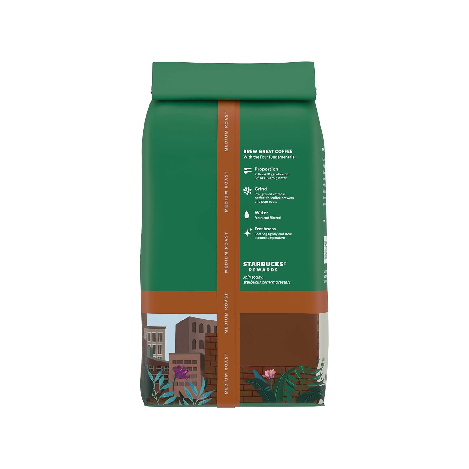Starbucks Ground Coffee - Medium Roast Decaf Pike Place | Six 12 oz Bags for Hot or Iced Coffee