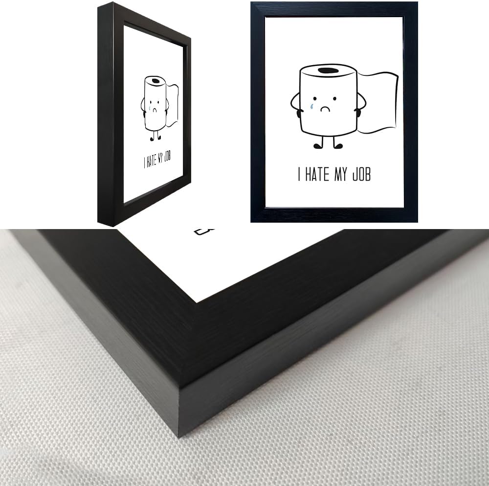 Regine Switzerland Black and White Bathroom Wall Art - Humorous Toilet Paper Canvas Print