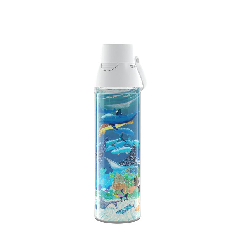 Tervis Venture Lite Guy Harvey - Ocean Scene Made in USA Double Walled Insulated Tumbler Travel Cup Keeps Drinks Cold & Hot, 24oz Water Bottle, Classic