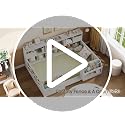 Twin Montessori Floor Bed Frame for Toddlers with Storage Drawers & Bookshelves