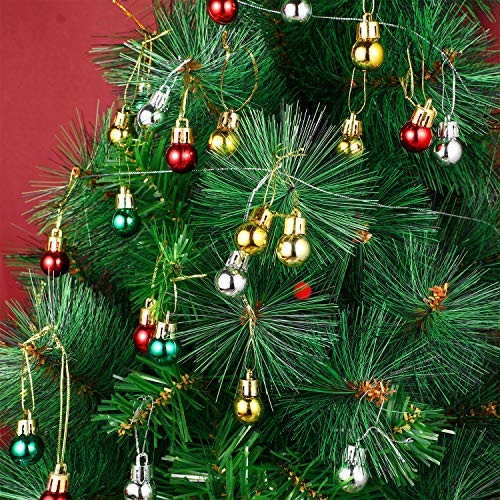 96-Piece Mini Christmas Ball Ornaments - 0.79" Shiny Xmas Tree Decor