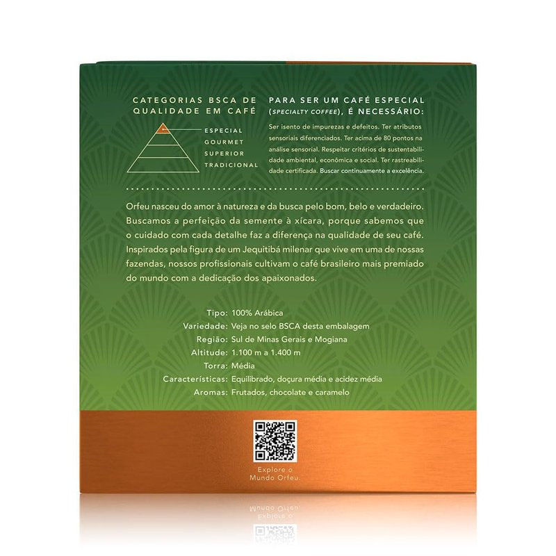 ORFEU - Specialty Coffee Classic - Drip Sachet - Arabica, Medium Roast with Notes of Floral, Fruity & Caramel - Velvety Smooth Body - 10 Units (3.52oz/100g)
