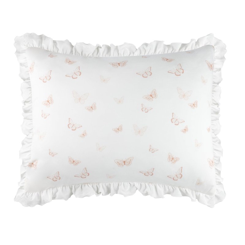 Ely’s & Co. Bassinet Sheets, Baby Girl Fitted Bassinet Mattress Sheet Set - 2 Pack, 100% Jersey Knit Cotton, fits Oval, Hourglass and Rectangle Mattress, Pink Butterly + Stripe, 32”x16”x3”