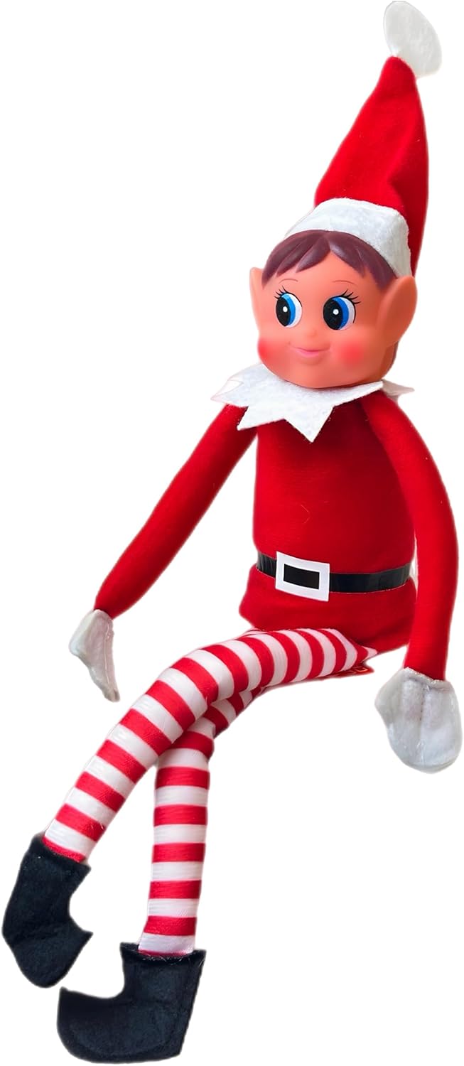 Regine Switzerland Christmas Elf Plush Toy - 12 Inches with Attachable Arms for Display