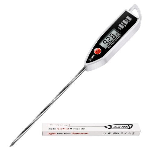 Meat Food Thermometer - Digital Instant Read Cooking Thermometer for BBQ, Oil, Milk & More