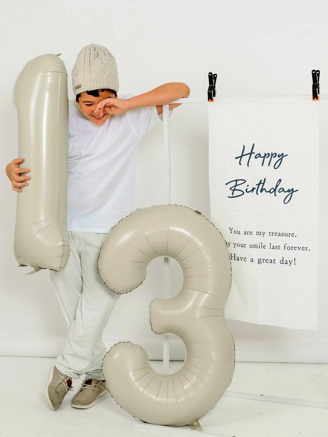 Skiennix 40-Inch Number 10 Balloon - Cream Foil Birthday Decoration for Men & Women