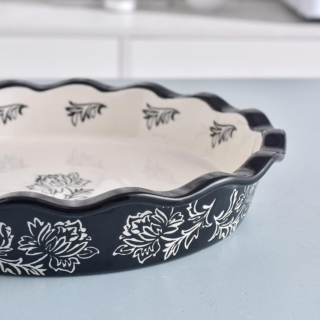 Wisenvoy Ceramic Pie Dish - Non-Stick Deep Dish Baking Plate for Perfect Pies