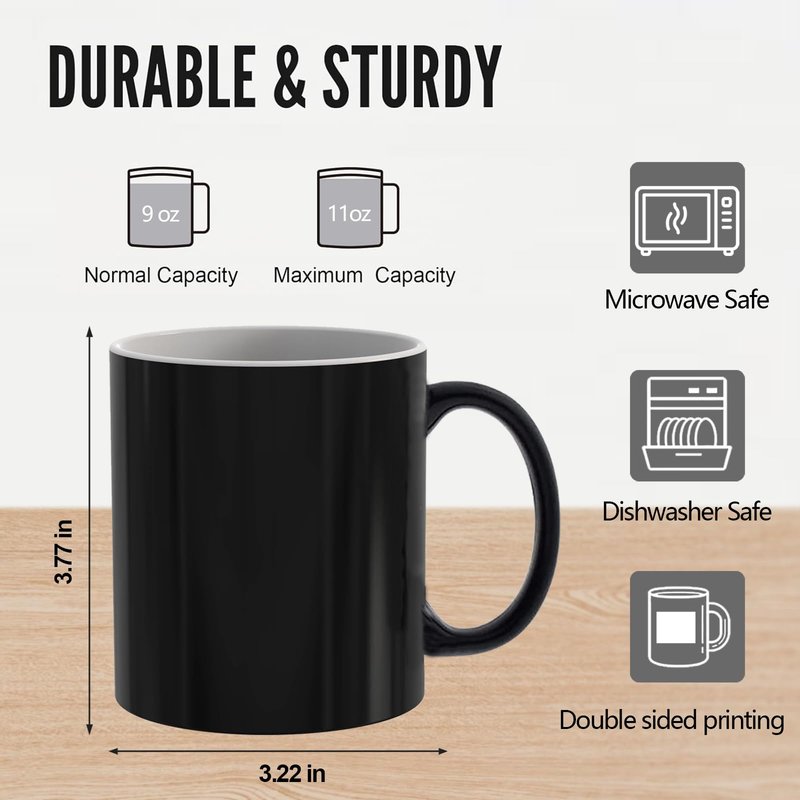 Custom Mug, Funny Coffee, Barry Wood, Picture Appears When Heating, White Elephant Gifts, Funny Gifts, Color Changing Cup（No occlusion）