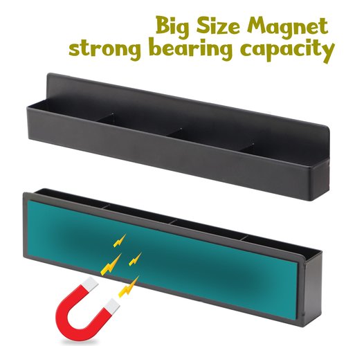 Magnetic Straw Holder for Cabinet Door - Compact Straws Storage Container with Double Sided Adhesive - Drinking Reusable Straws Dispenser for Kitchen Fridge Cupboard