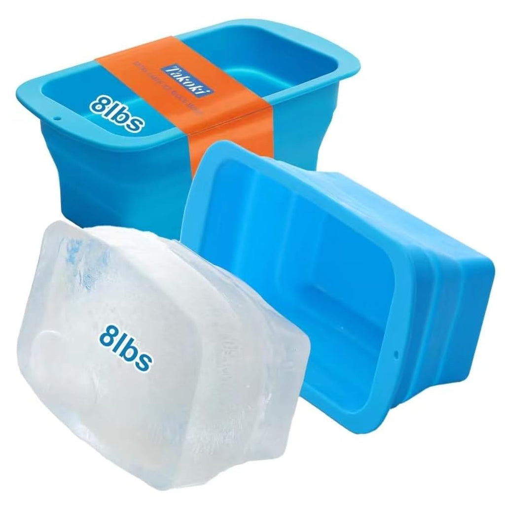 2-Pack 16LB Extra Large Silicone Ice Block Molds for Ice Bath & Cold Plunge, Giant Ice Cube Trays for Coolers, Essential Ice Bath Chiller Accessories