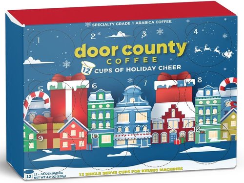 Holiday Cheer Coffee | 12 Single Serve Cups Gift Box - 2025 Advent Calendar with Unique Flavors