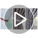 Braided Rope Curtain Tiebacks with Metal Hooks - 23 Inch Navy Set