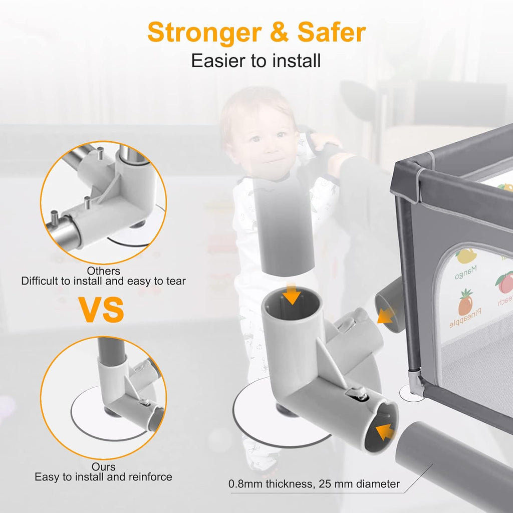 Premium Baby Playpen - Extra Large 71x60 Inches Activity Center with Mat & Safety Gate
