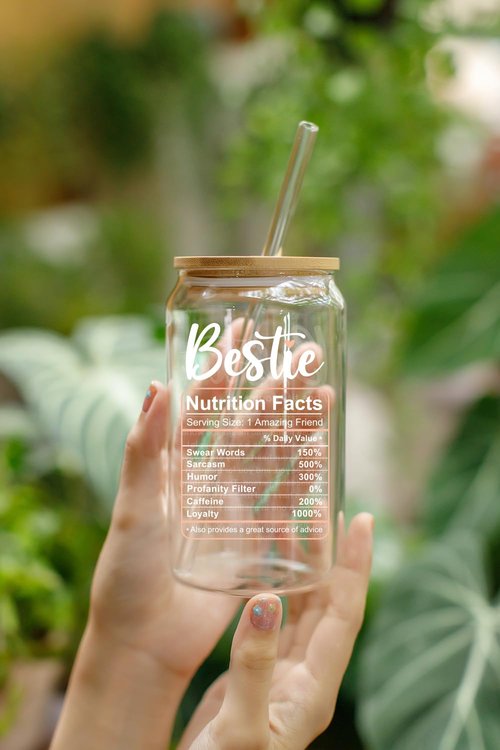 NewEleven Gift For Friends, Bestie - Gifts for Women Friendship - Unique Friendship Gifts For Women, Friend, Bestie, Bff, Soul Sister, Work Bestie - 16 Oz Coffee Glass