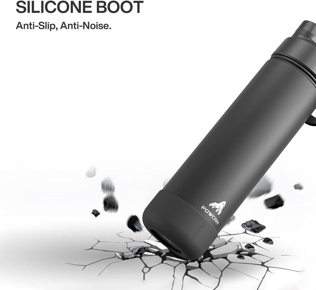 POWCAN Silicone Water Bottle Boot - Anti-Slip, Non-Toxic & Tear-Resistant Protective Sleeve