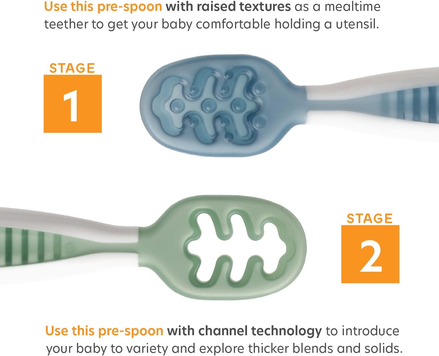 NumNum Baby Bowl & GOOtensils Baby Spoons - Suction Bowls for 4+ Months, BPA-Free Silicone, Dishwasher Safe | Green/Blue