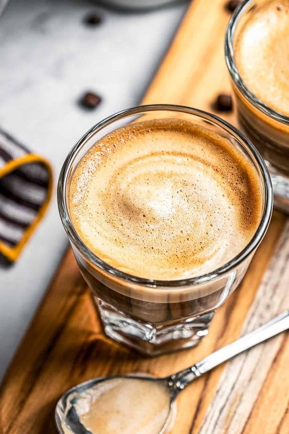 Necessia 4.5oz Premium Tempered Glass Espresso Cups – Set of 2, Durable Barista-Grade Coffee Glassware