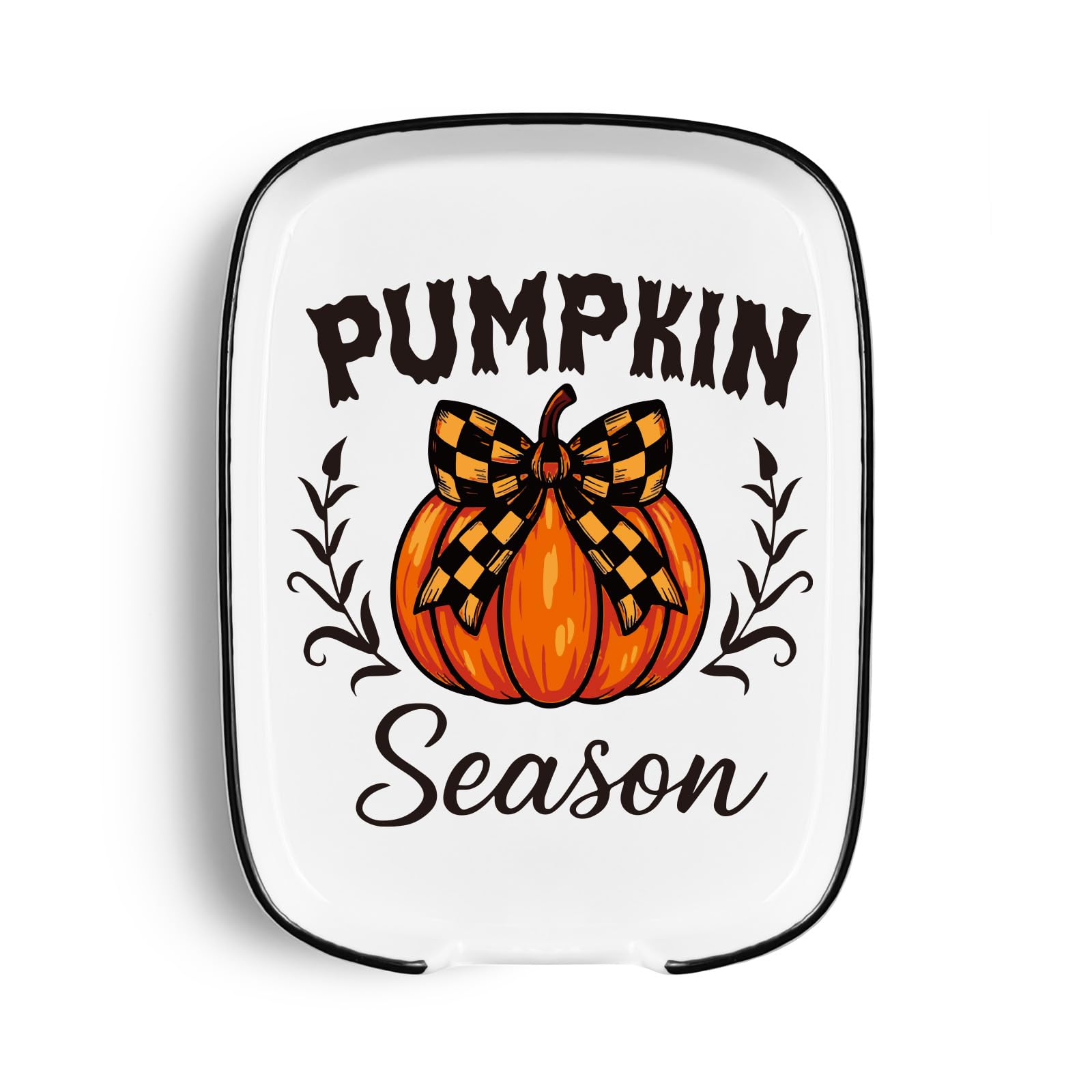 Pumpkin Ceramic Spoon Rest for Kitchen Stove Top Counter, Halloween Spoon Holder, Cooking Utensils Holder, Farmhouse Fall Autumn Thanksgiving Kitchen Decor for Cooking Lovers