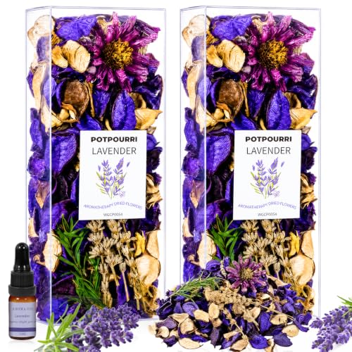 Lavender Scented Potpourri Bowl Filler with Essential Oil, 2-Pack