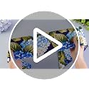 Blue Hydrangea Wreath Sash for Front Door - 4.5" x 56" Spring Decor Ribbon