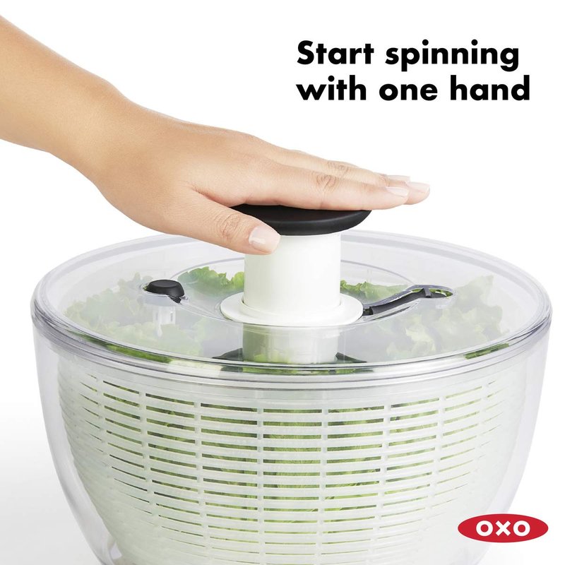 OXO Good Grips Salad Spinner, Large & Cuisinart CTG-00-3MS Set of 3 Fine Mesh Stainless Steel Strainers