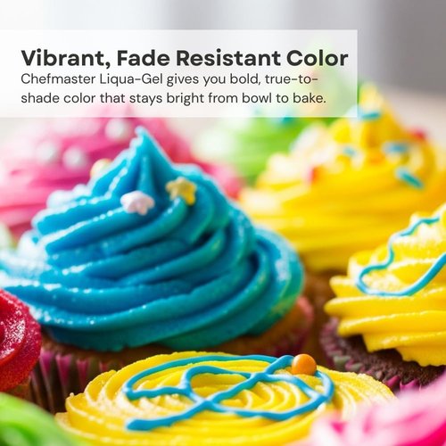 Chefmaster Mint Green Liqua-Gel® Food Coloring - Vibrant, Fade-Resistant Dye for Icing & Fondant | 10.5 oz