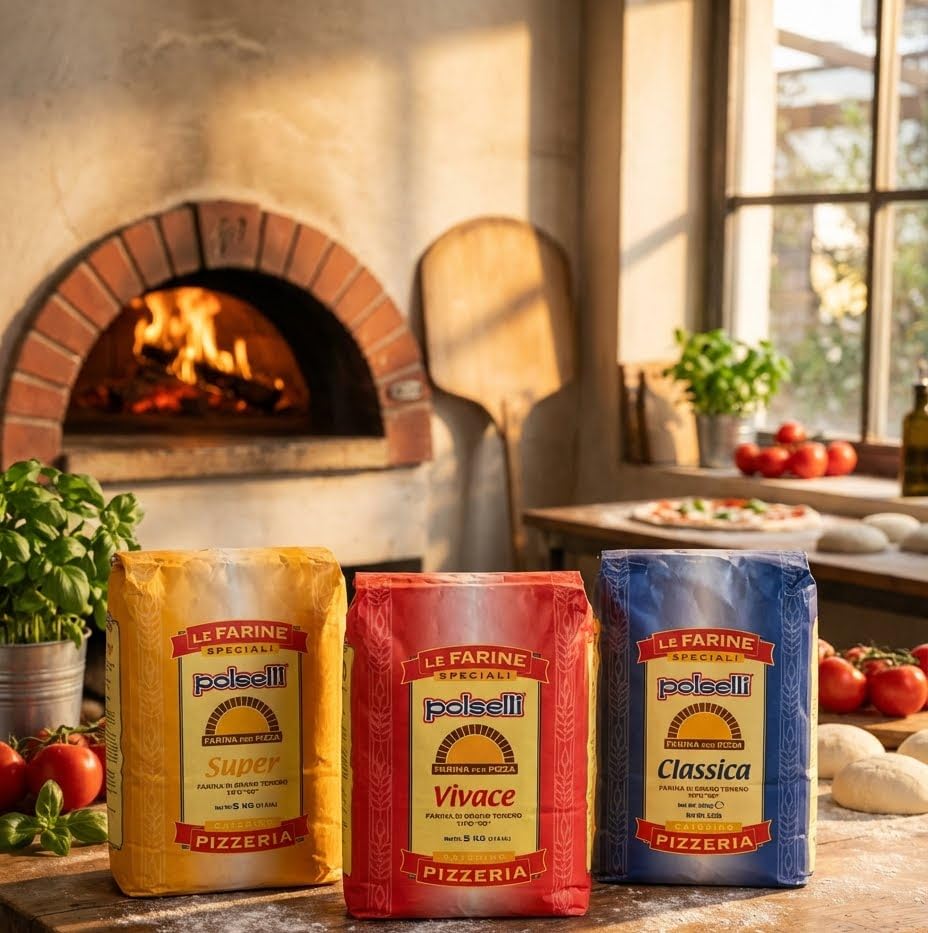 POLSELLI Double Zero Flour - Extra Fine 11 lbs | All-Natural, Unbleached, Perfect for Neapolitan Pizza & Pasta