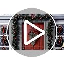 Artificial Christmas Teardrop Swag with Pine Cones and Red Berries