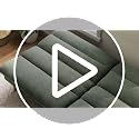 Convertible Corduroy Futon Sofa Bed, 71-Inch Small Sleeper Loveseat