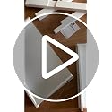 5-Tier Leaning Ladder Shelf, 18-Inch Wide Modern Wall Display, Matte Black