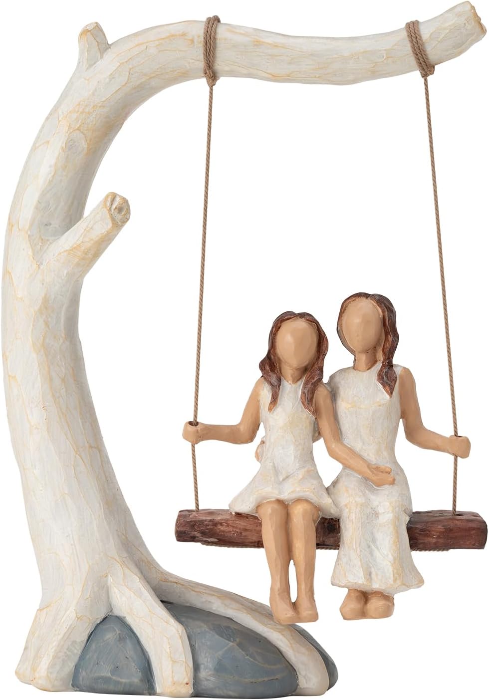 Regine Switzerland Mother Daughter Sculpted Figurine - Hand-Painted Gift for Mom's Birthday