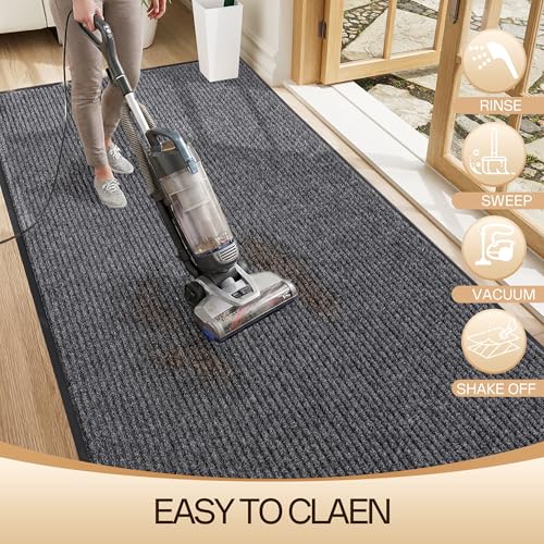 3'x5' Heavy Duty Front Door Mat, Non-Slip Waterproof Entrance Rug for Entryway
