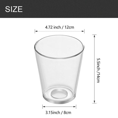 MIAOMEIO Fixture Replacement Clear Glass Shade, E26 Base with 1-5/8" Fitter, 6-Pack Cone Replacement Shades for Pendant Light, Wall Sconce, Vanity Light, Table Lamp